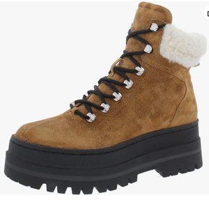 Marc Fisher Women's Pierson Shearling Cold Weather Booties - Natural